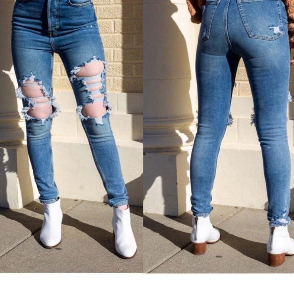 NWT Free People We The Free Pheonix Ripped High Rise Skinny Jeans Sz 31